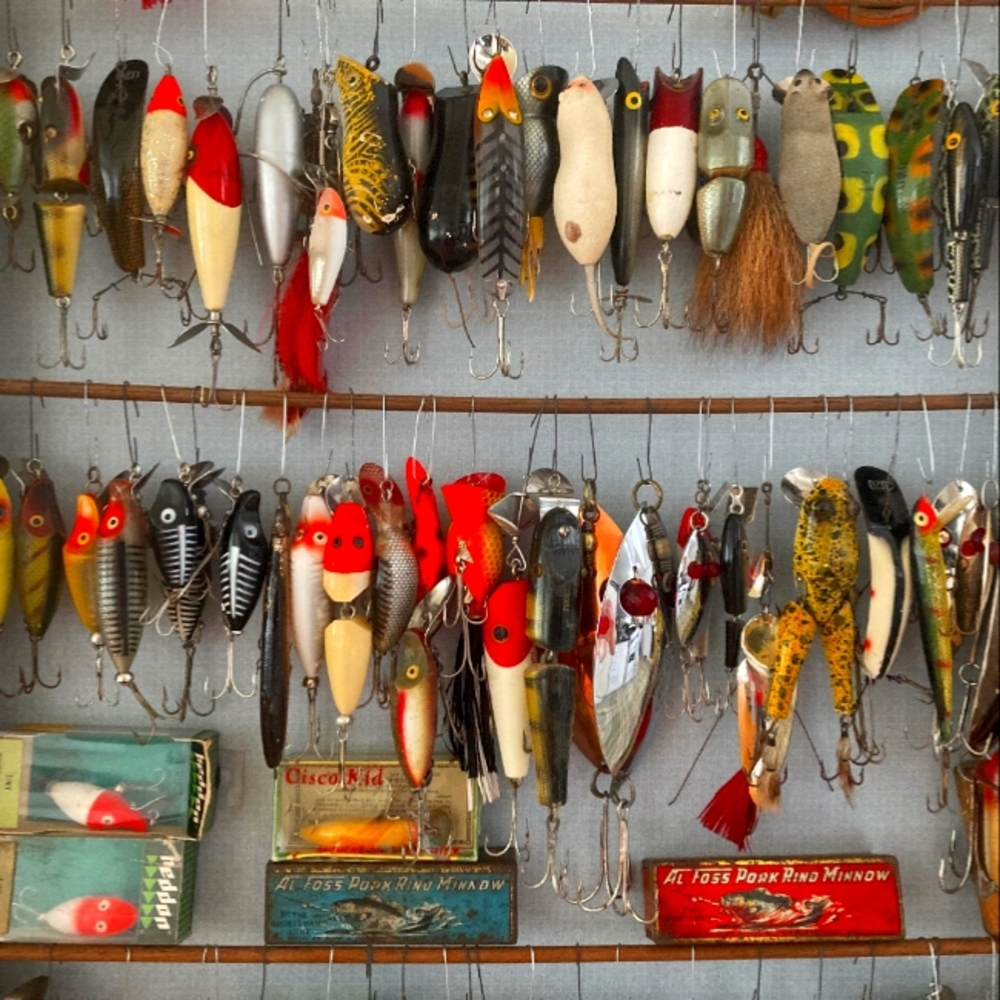 Antique Heddon Wooden Fishing Lures